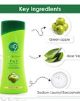 9in1 Green Apple Shampoo with Anti Dandruff and Anti Hair Fall Properties 300ml