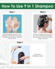 9in1 Green Apple Shampoo with Anti Dandruff and Anti Hair Fall Properties 300ml