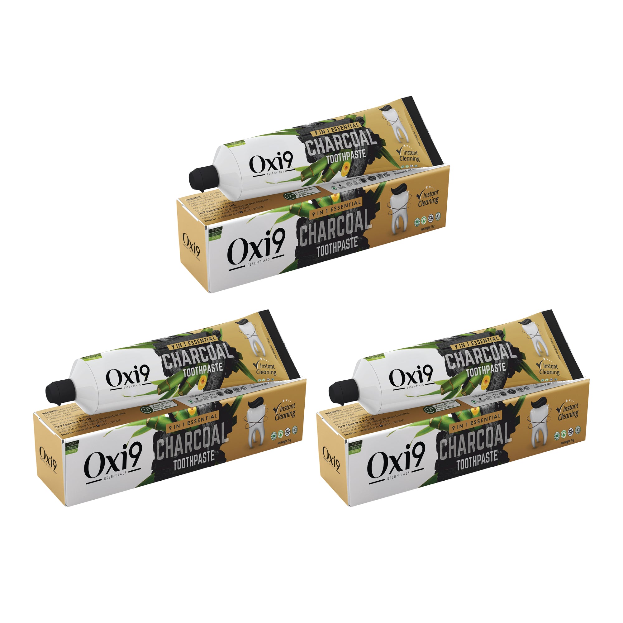 9 in 1 Essential Charcoal Toothpaste 75g