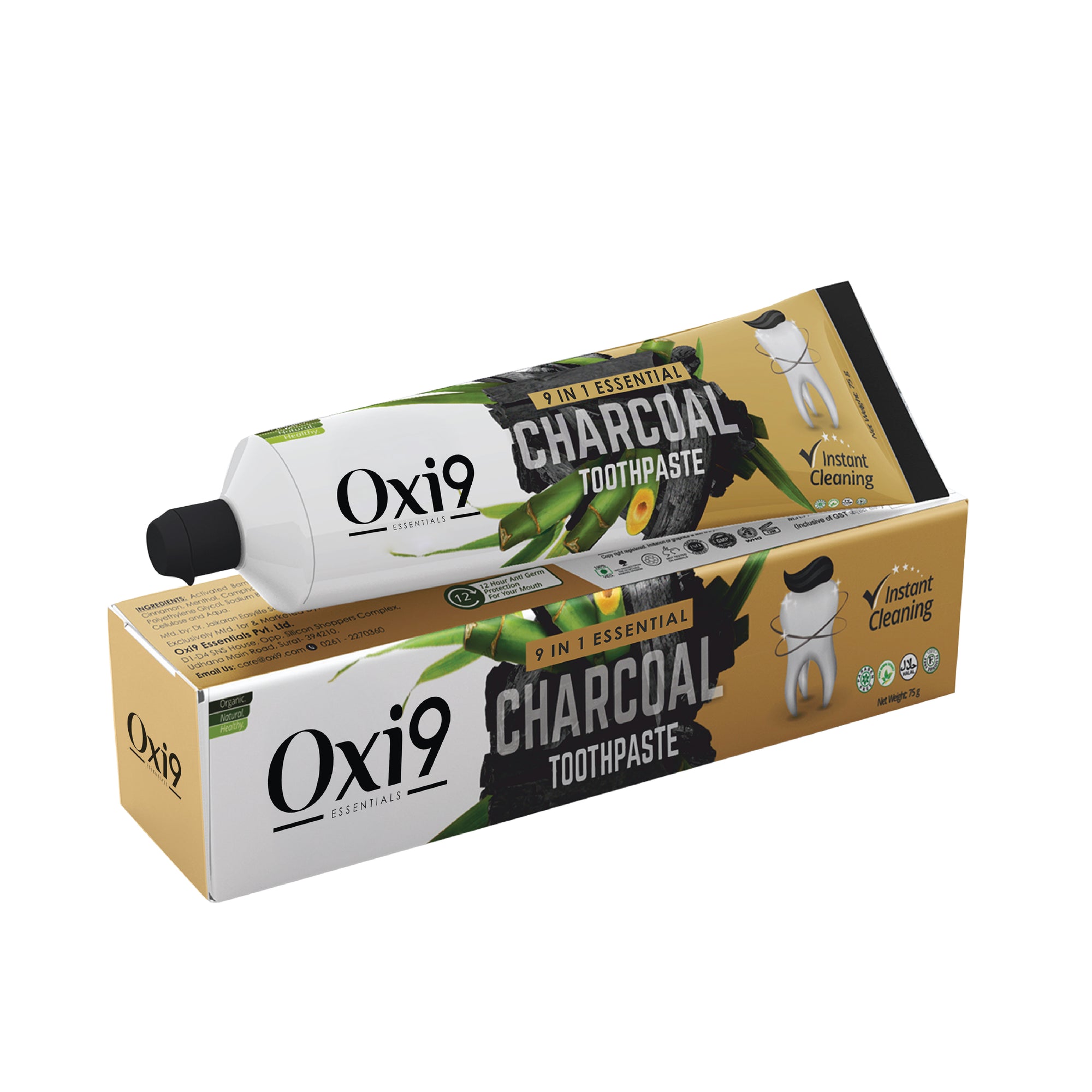 9 in 1 Essential Charcoal Toothpaste 75g